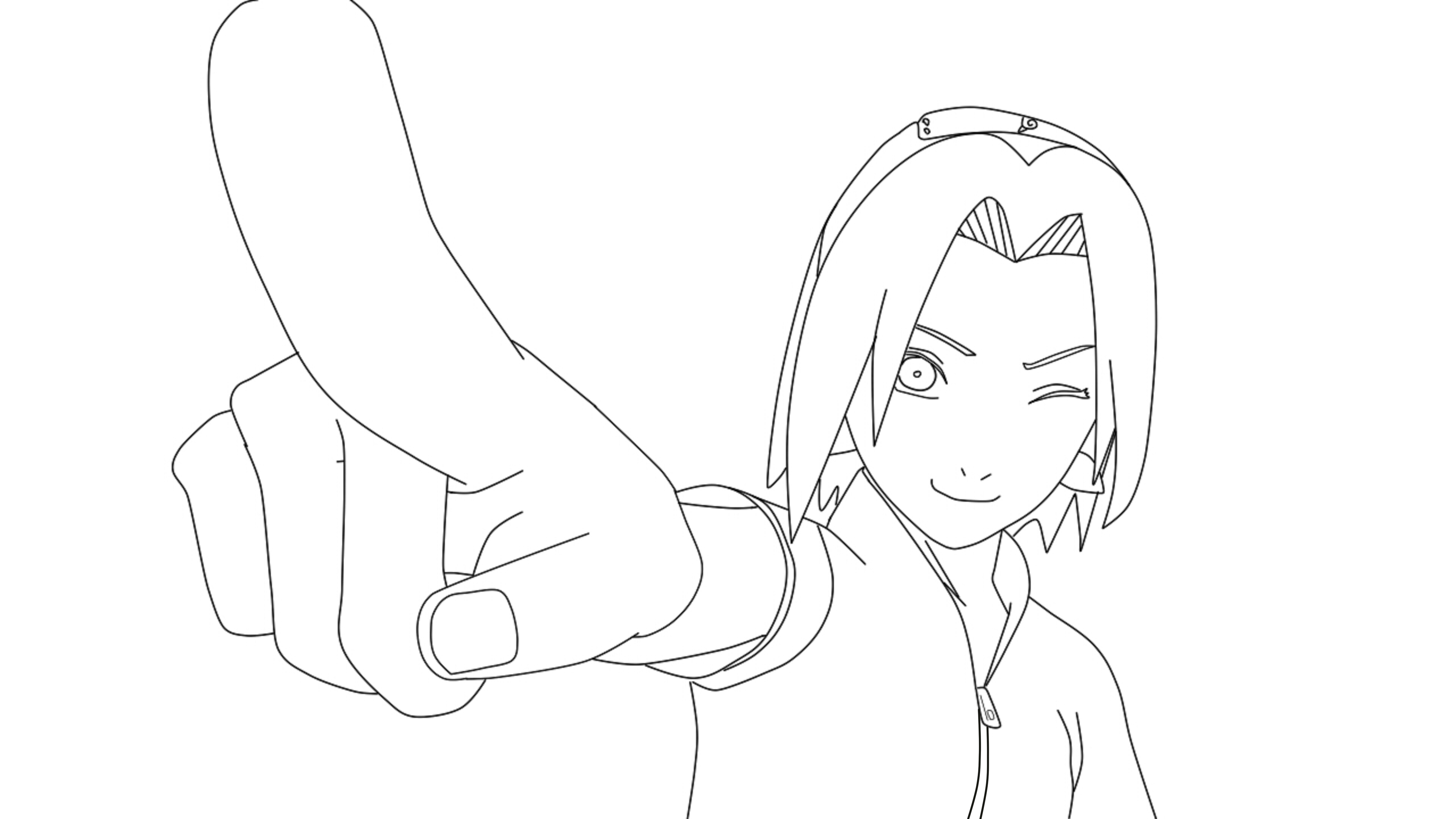 Sakura Haruno Lineart