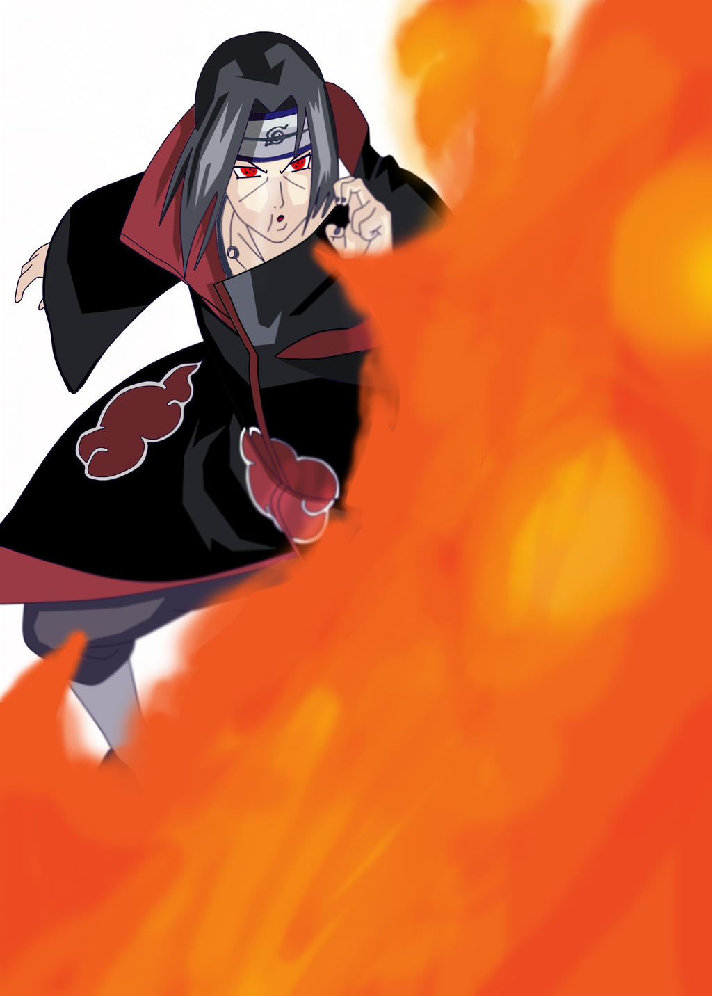 Itachi Using Jutsu Drawing Itachi Fire ball jutsu by Krizart-DA on DeviantArt
