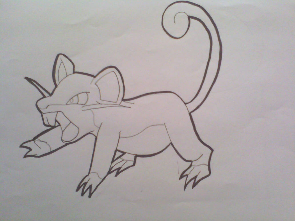 Simple Rattata Drawing Rattata Drawing-Lineart by Krizart-DA on DeviantArt