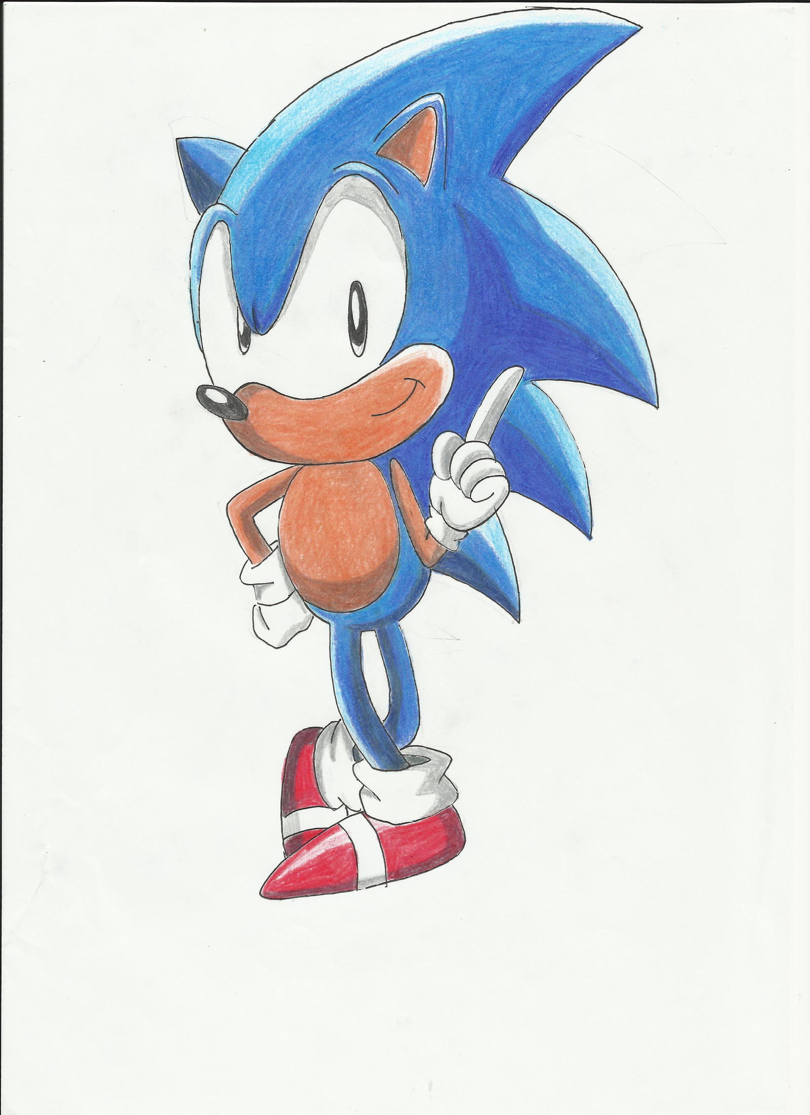 Sonic the Hedgehog Drawing by Krizart-DA on DeviantArt