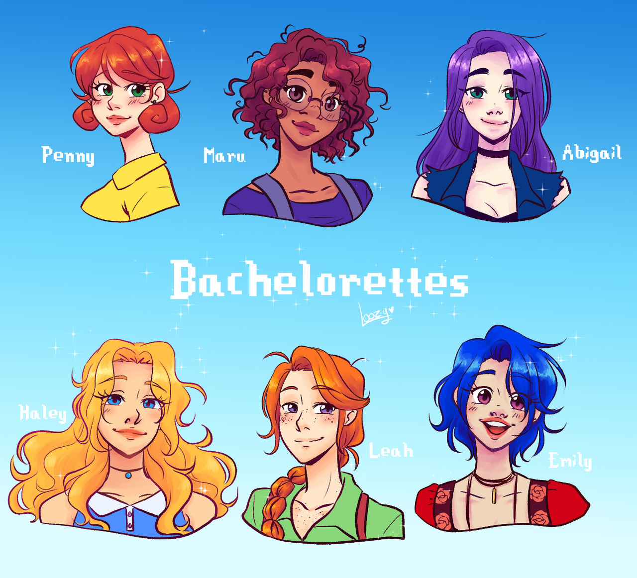 Stardew Valley Bachelorettes by Loozers on DeviantArt