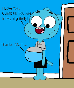 Gumball Watterson with Big Belly In the episode by KELLYPOSTELL on  DeviantArt