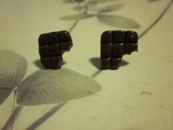 Chocolate bar earrings