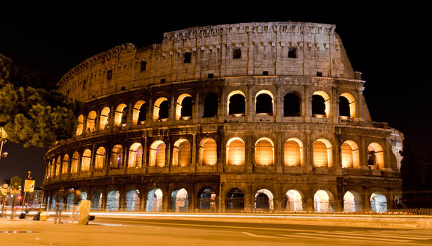 Colosseum by night