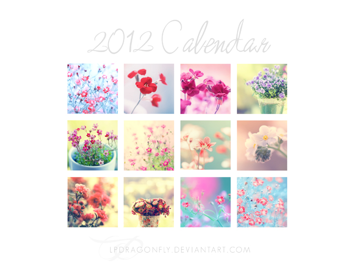 2012 Flower Calendar