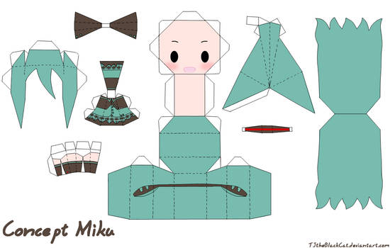 Concept Art Miku Papercraft