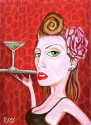 Leopard room waitress by Pudsybear