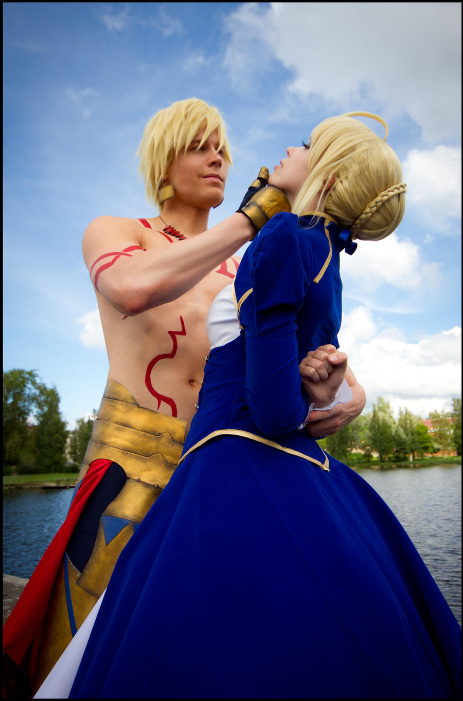 Fate Stay Night - Saber and Gilgamesh II by Calssara