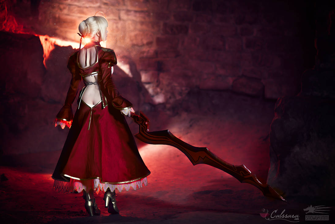 Saber Nero - Fate/Extra (backview) by Calssara
