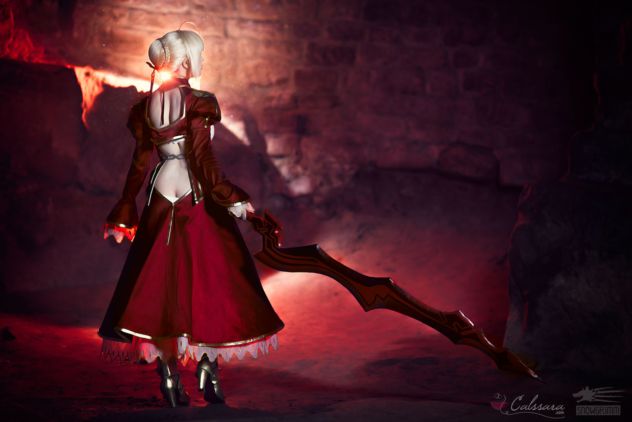 Saber Nero - Fate/Extra (backview) by Calssara