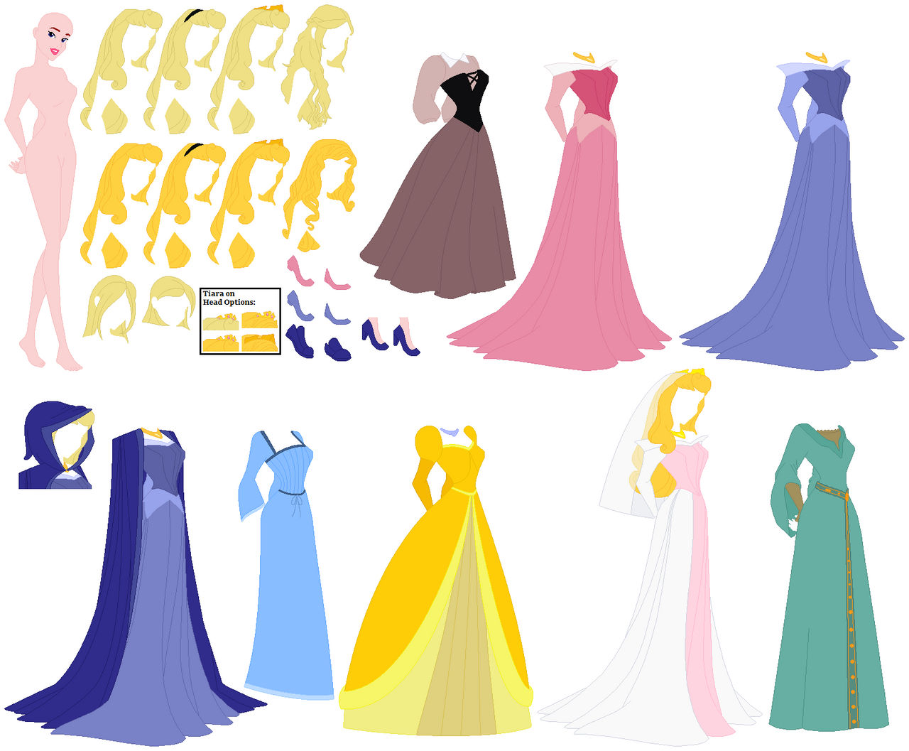 Paper Princess Base Disney Princess Base (Aurora) by RColaPepsi16 on DeviantArt