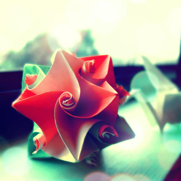 red origami ball by beorange red origami ball by beorange