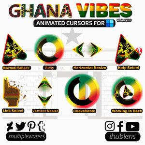 Ghana Vibes Animated Cursors (v1.1) for Windows OS