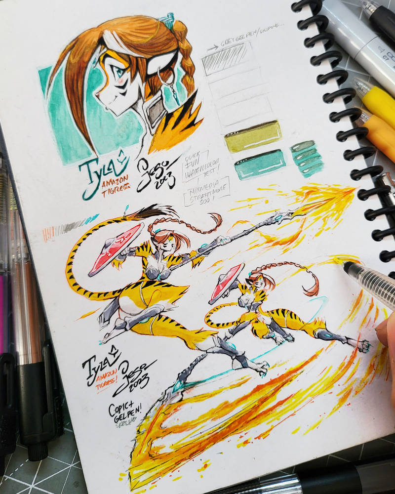 Amazon Tech Deviantart Tyla My Amazon Tigress - Fire Lance and Profile by jesonite on DeviantArt