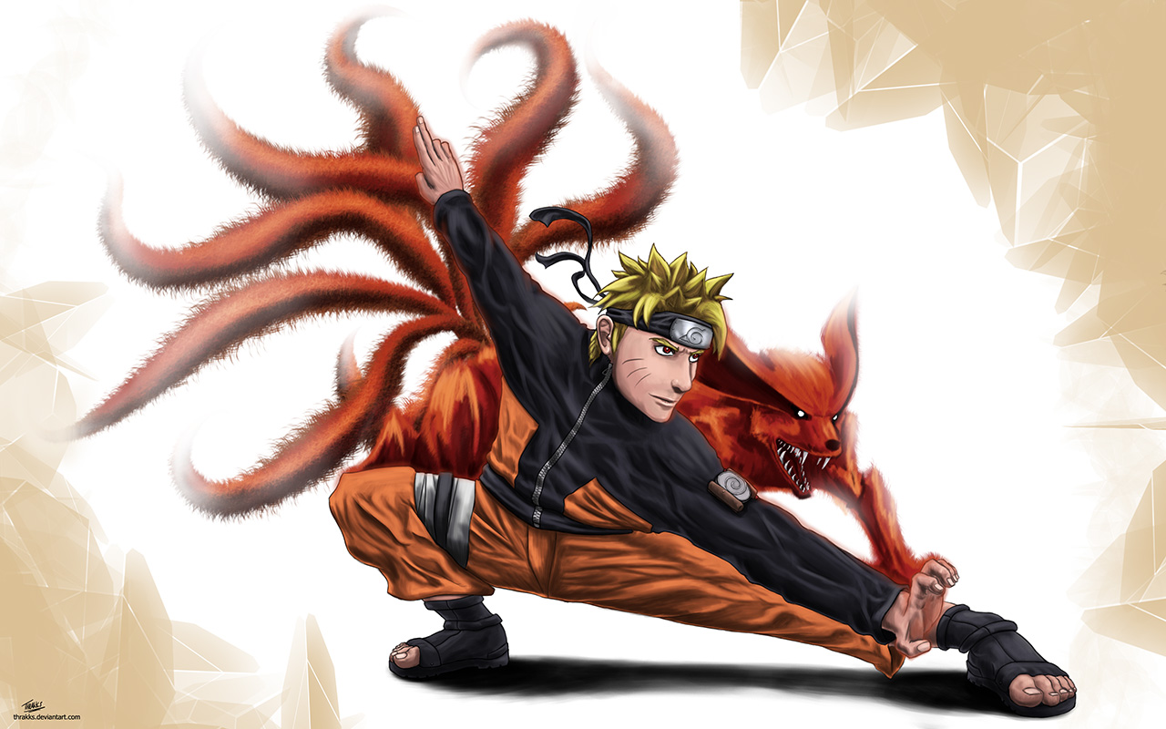 naruto and kyuubi - in color by Drawings-forever on DeviantArt