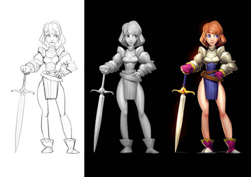 Female Knight - Concept