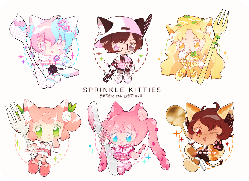 Sprinkle Kitty Adopts 31-36 (Setprice CLOSED) by ikkuyo on DeviantArt