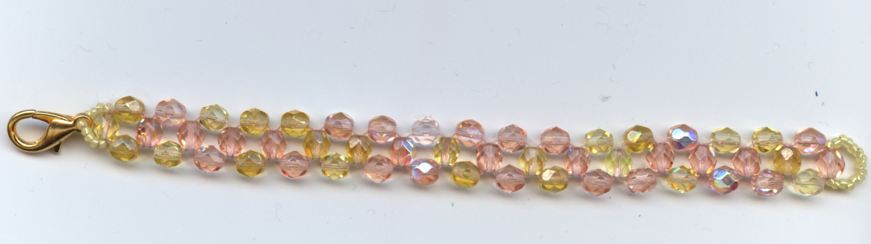 Pink + Yellow Crystal Bracelet