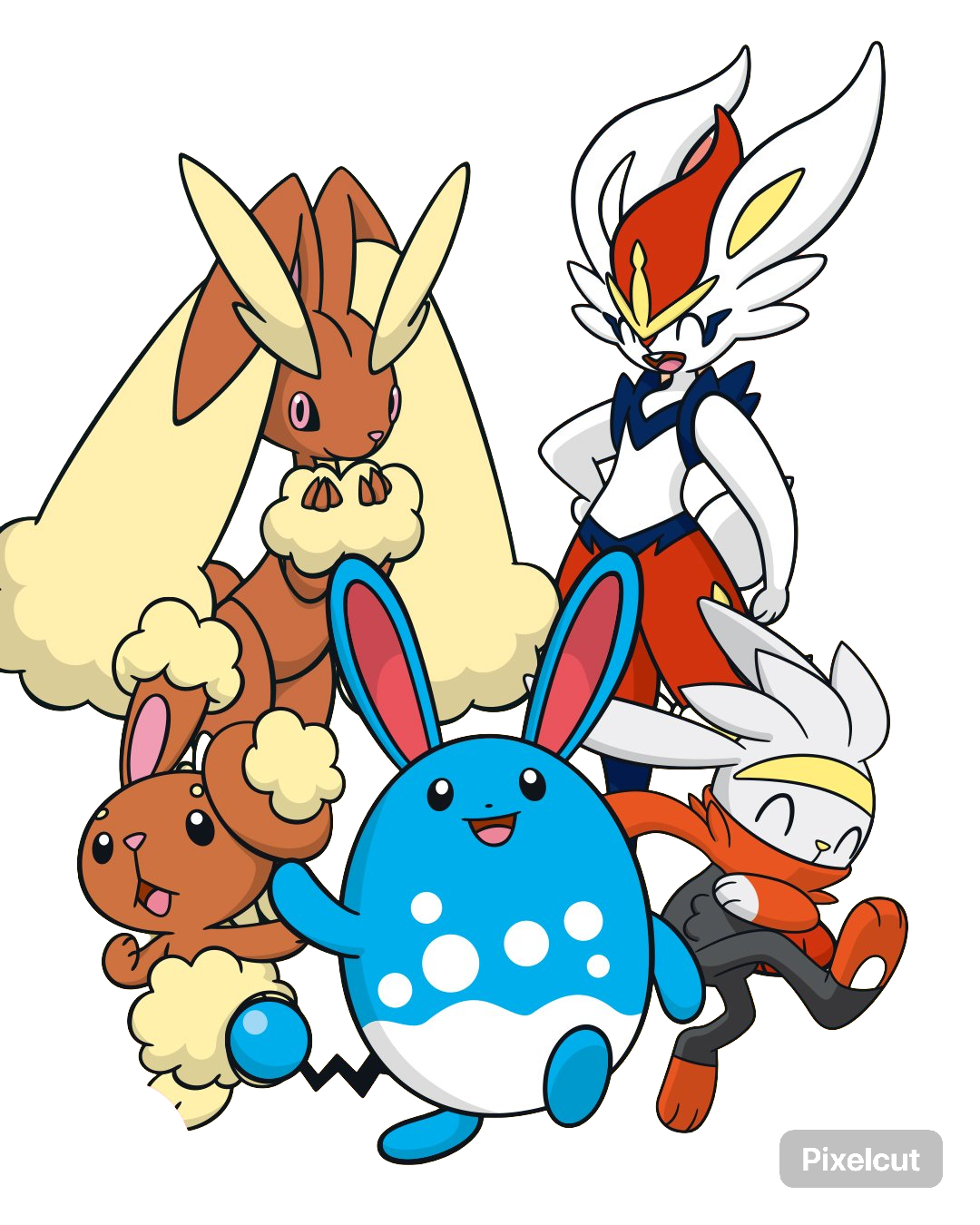 Pokemon bunnys render png by Donatito23 on DeviantArt