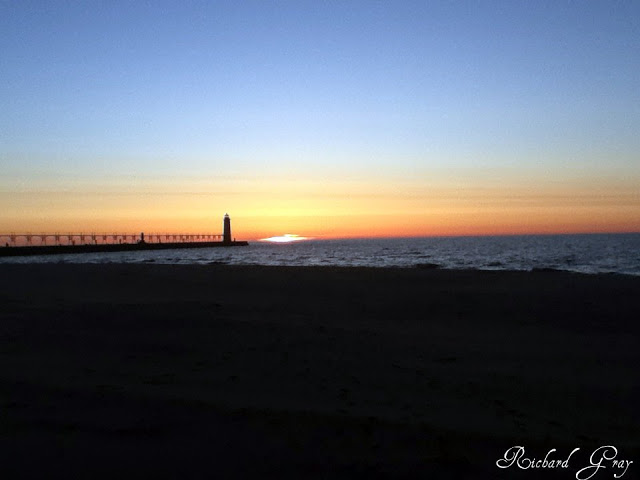 Sunset over Lake Michigan