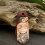 Polymer Clay And Quartz Goddess Pendant