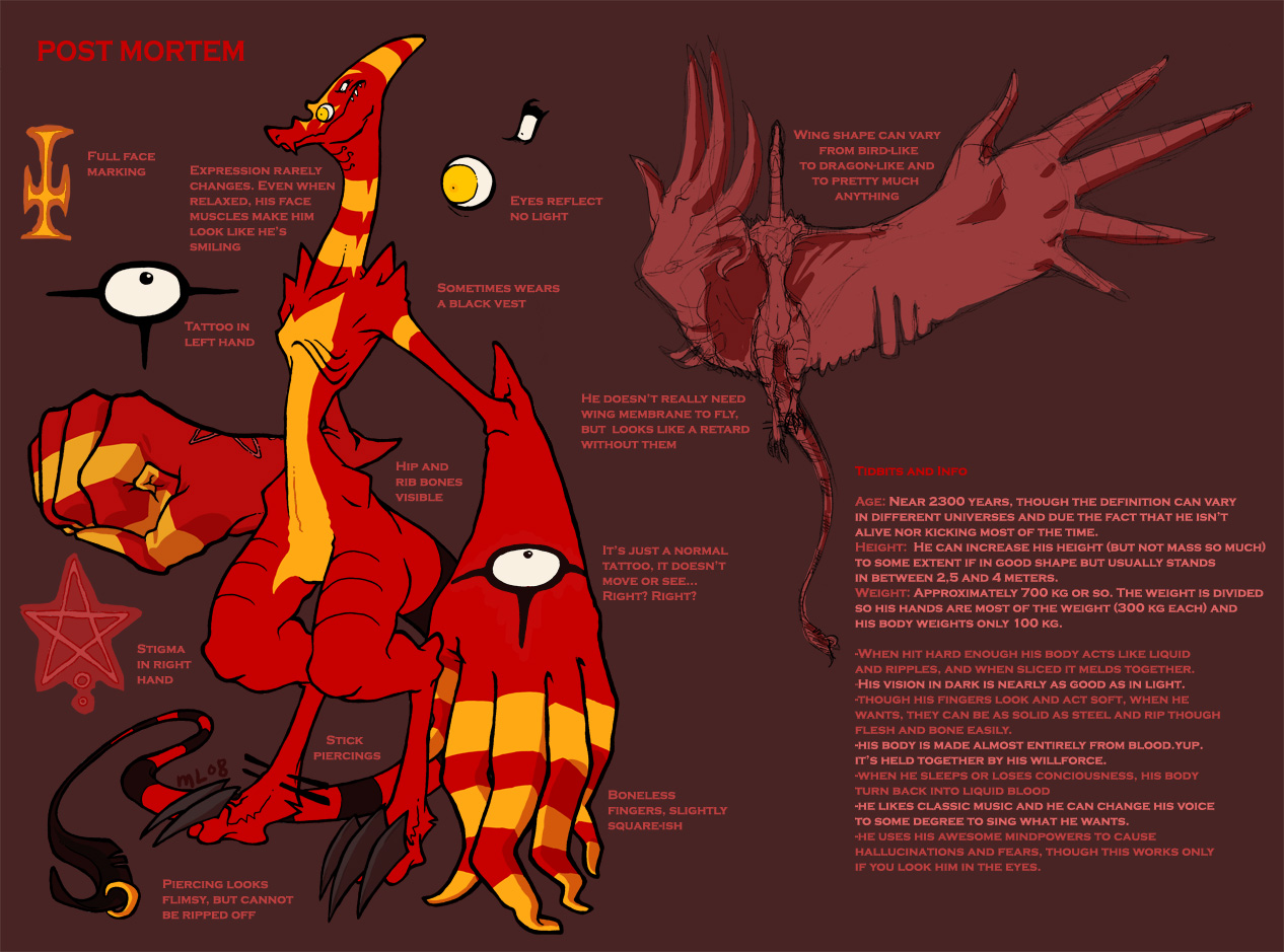 Post Mortem character sheet 2