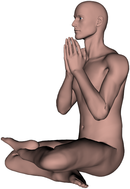 Zen Meditation Pose, Angle 4