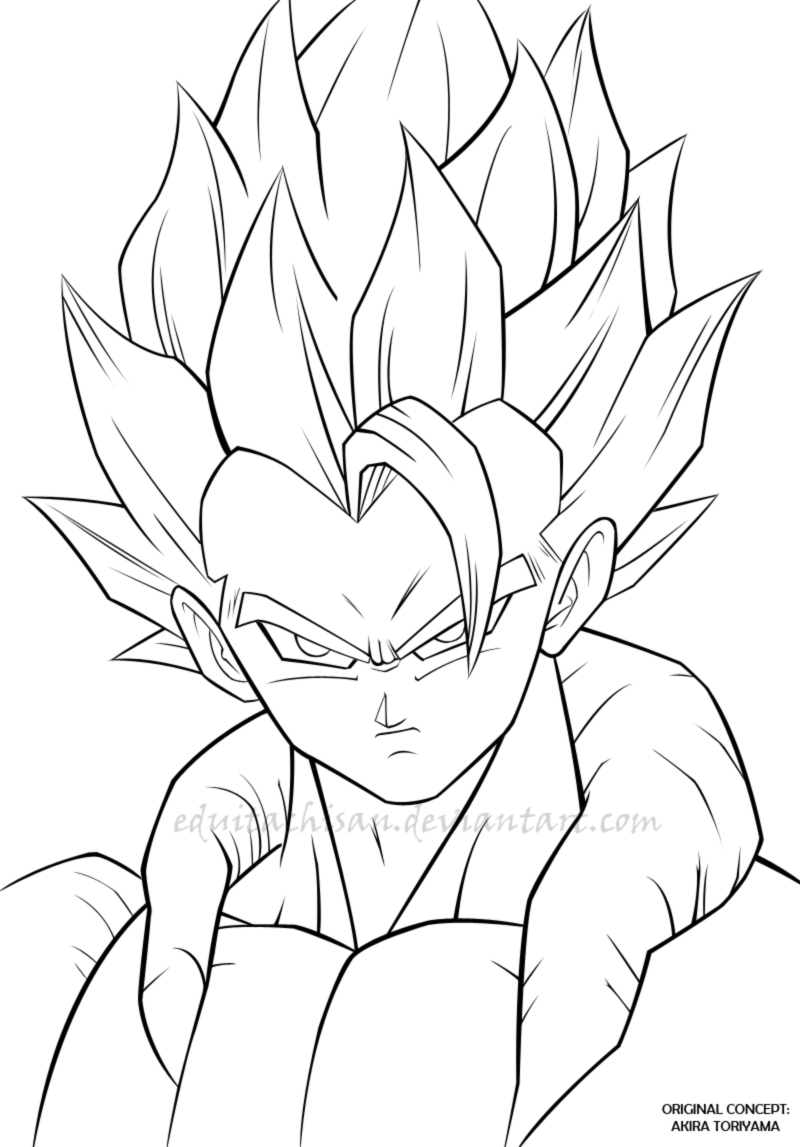 Dragon Ball  Confira o primeiro sketch de Gogeta feito por Akira Toriyama