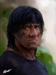 Rambo a.k.a Stallone Digital Painting