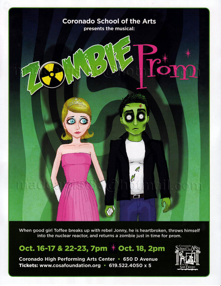 Zombie Prom Pattern Background 'Zombie Prom' Poster by maddartist83 on DeviantArt