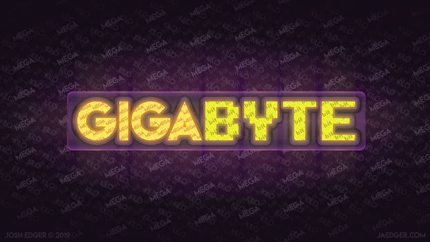 Gigabyte/Typography Art Vector Logo