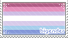 a bigender pride stamp