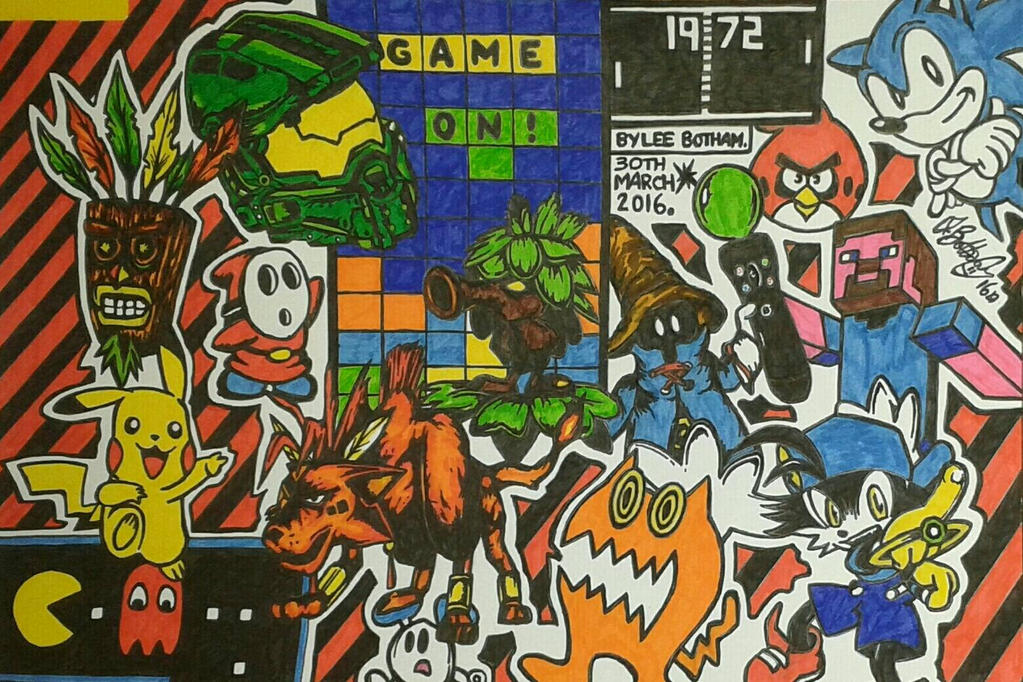 Game Collage Design Videogame collage 30/03/16 by LeeBothamart on DeviantArt