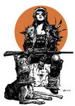 Post apocalyptic 2 - A Girl And Her Dog by bumhand