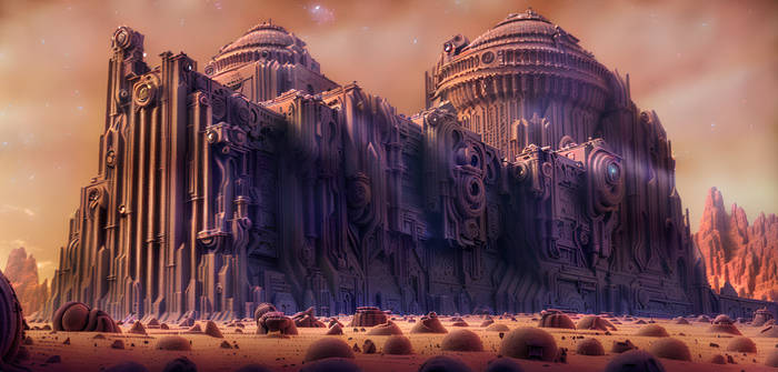 Sci-fi Desert Fortress