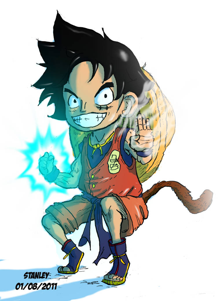 Luffy x Goku in Chibi by Sk8rock69 on DeviantArt