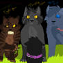 Warriors - TigerPaw-ThistleClaw-BlueFur-Tiny