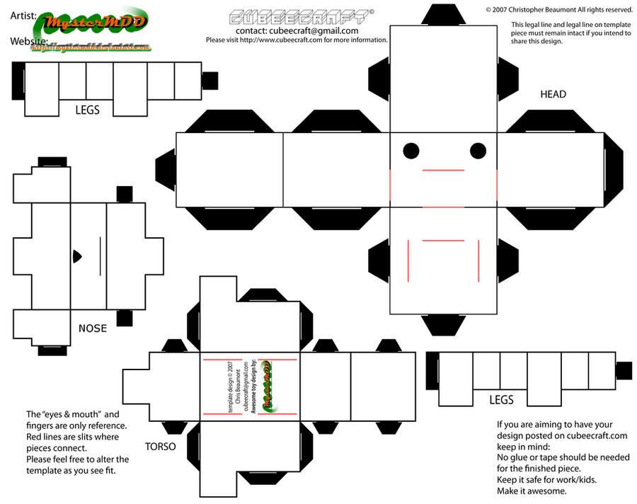 cubeecraft quadroped 'dog' template