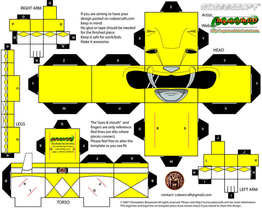 MMPR - Yellow Ranger by MysterMDD on DeviantArt