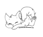 Sleeping Fox-Lineart