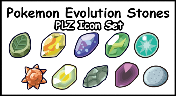 PLZ Icons Pokemon Evolution-Stones