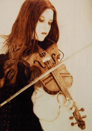 VIOLINISTA - pyrography