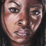 Michonne walking dead sketch card