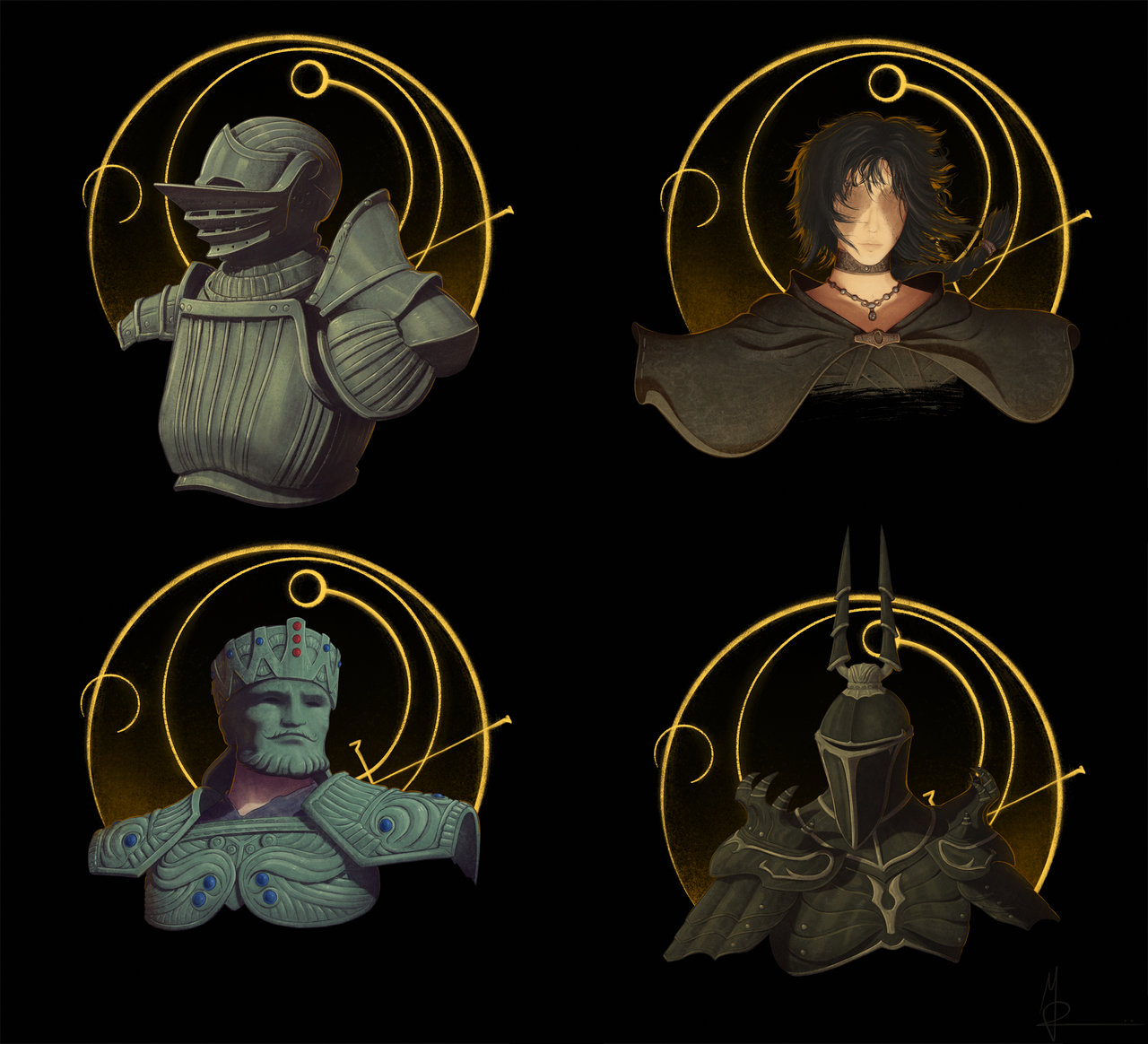 Demon's Souls Portraits by Max58Art on DeviantArt