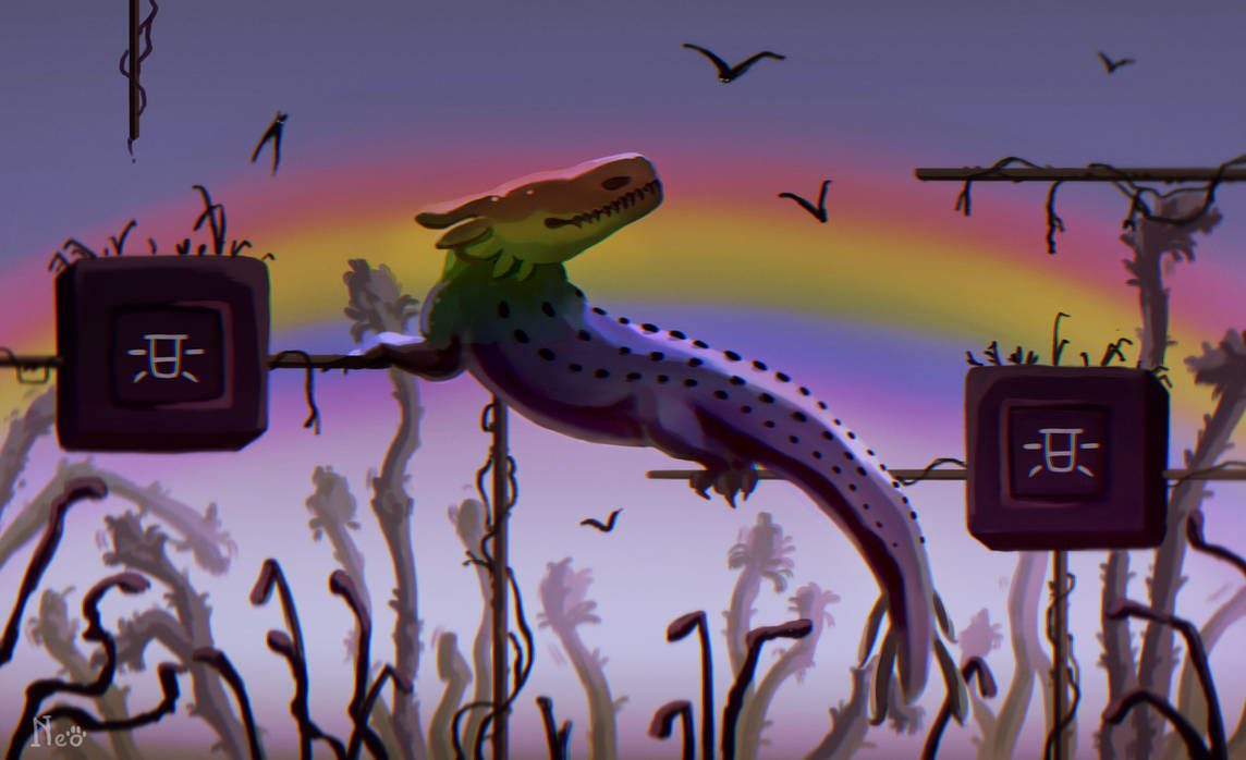 Rain world - White Lizard by oNeoRi on DeviantArt