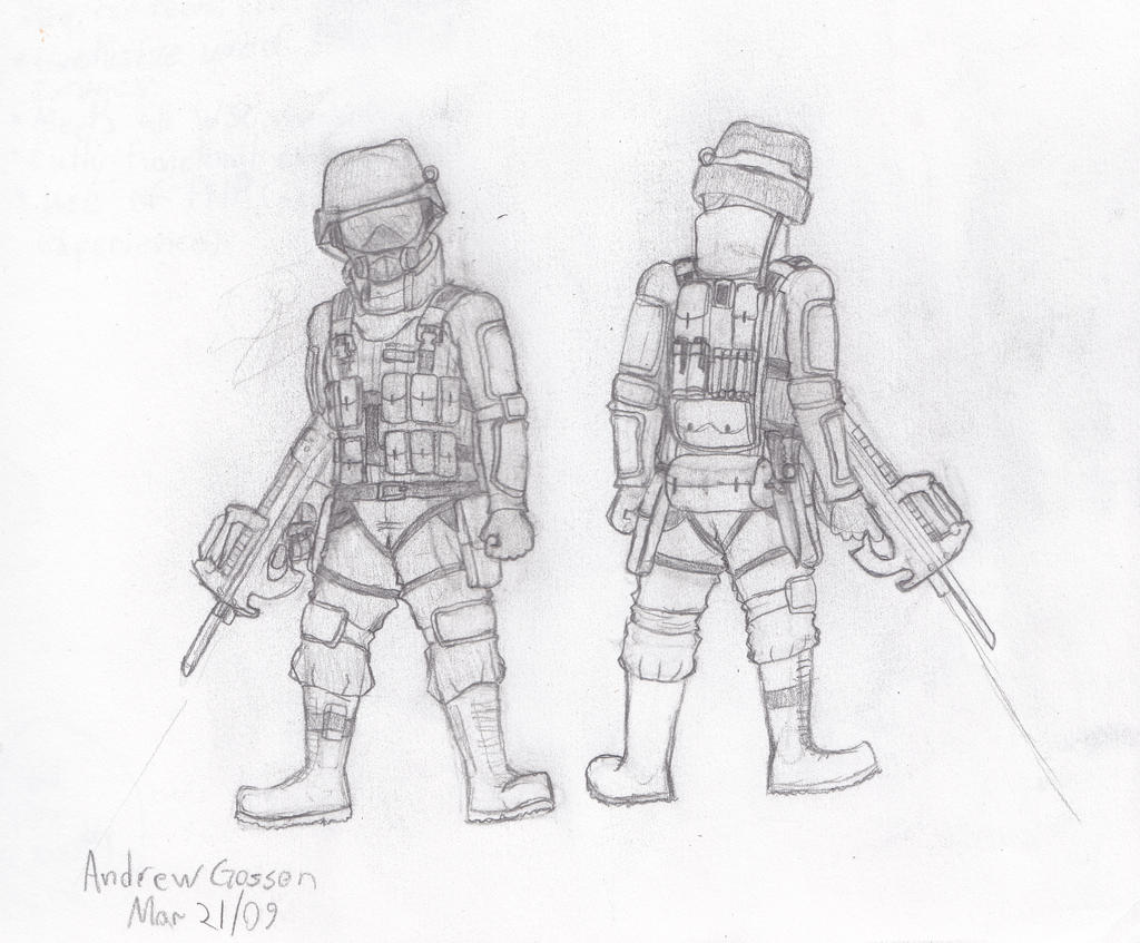 Mercenary Soldier Sketch