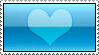 Aqua Heart Stamp