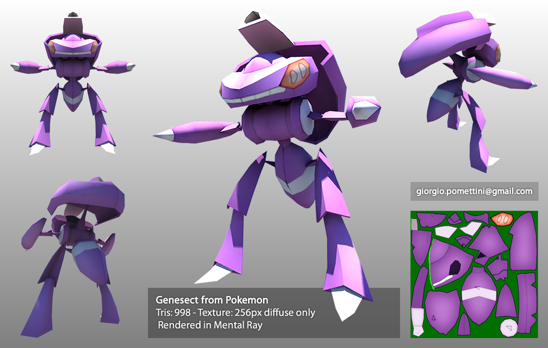 Genesect Model Kit Lowpoly Genesect by MightyDargor on DeviantArt