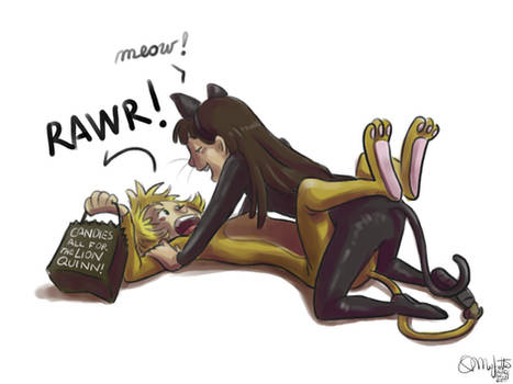 Faberry Halloween Lion and Kitty