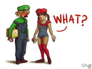 Faberry Halloween Mario and Luigi